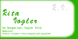 rita vogler business card